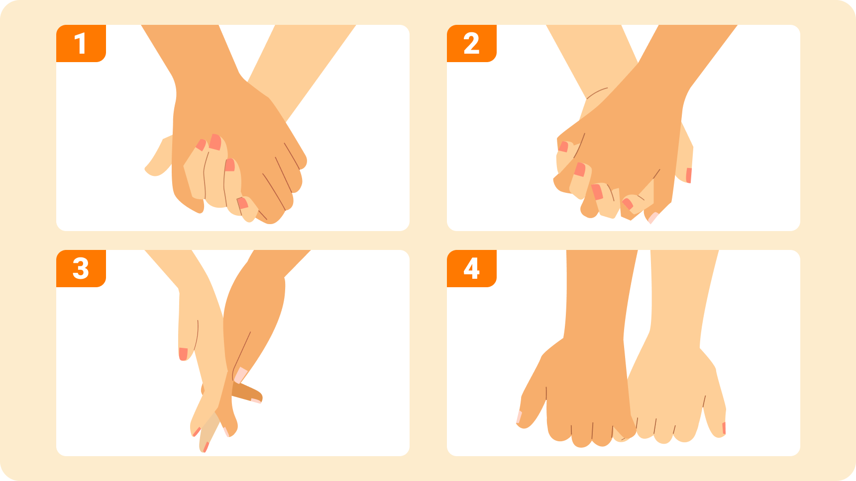 手繋ぎのイラスト画像