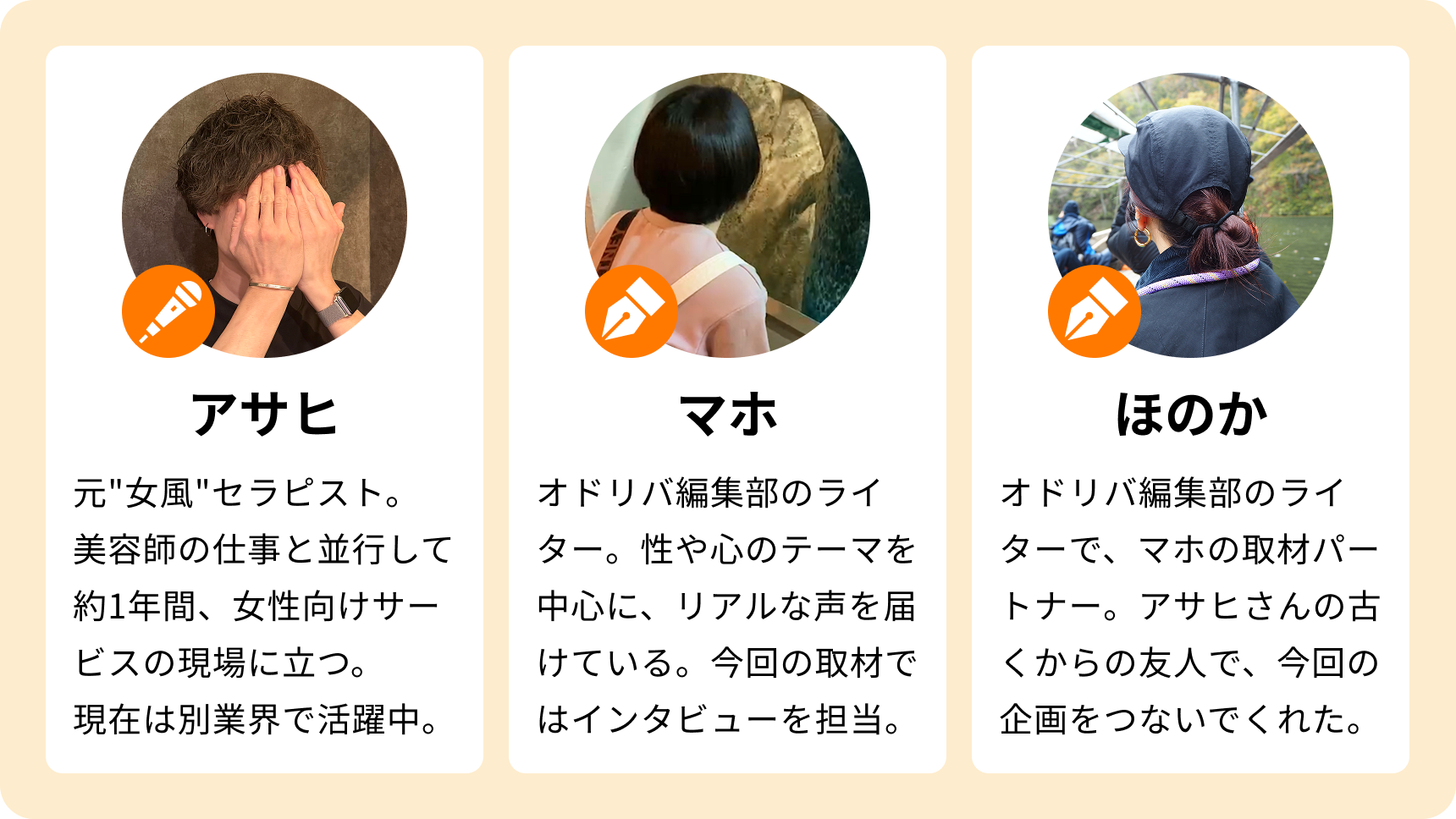 取材メンバーの紹介